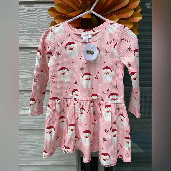 NWT Mud Pie Pink Santa Print Dress Size small 
12/18 months - Picture 3 of 5